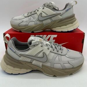 Nike Beige and Gray Swoosh Athletic Sneakers